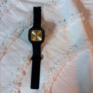 Flex black silicone watch